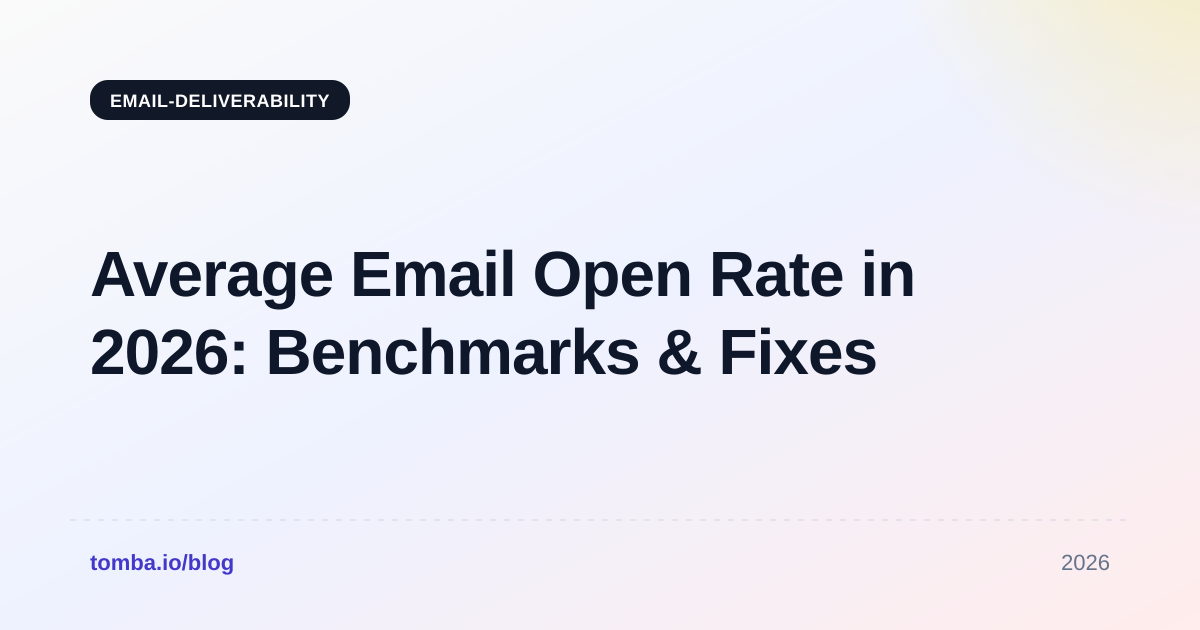 Average Email Open Rate in 2026: Benchmarks & Fixes