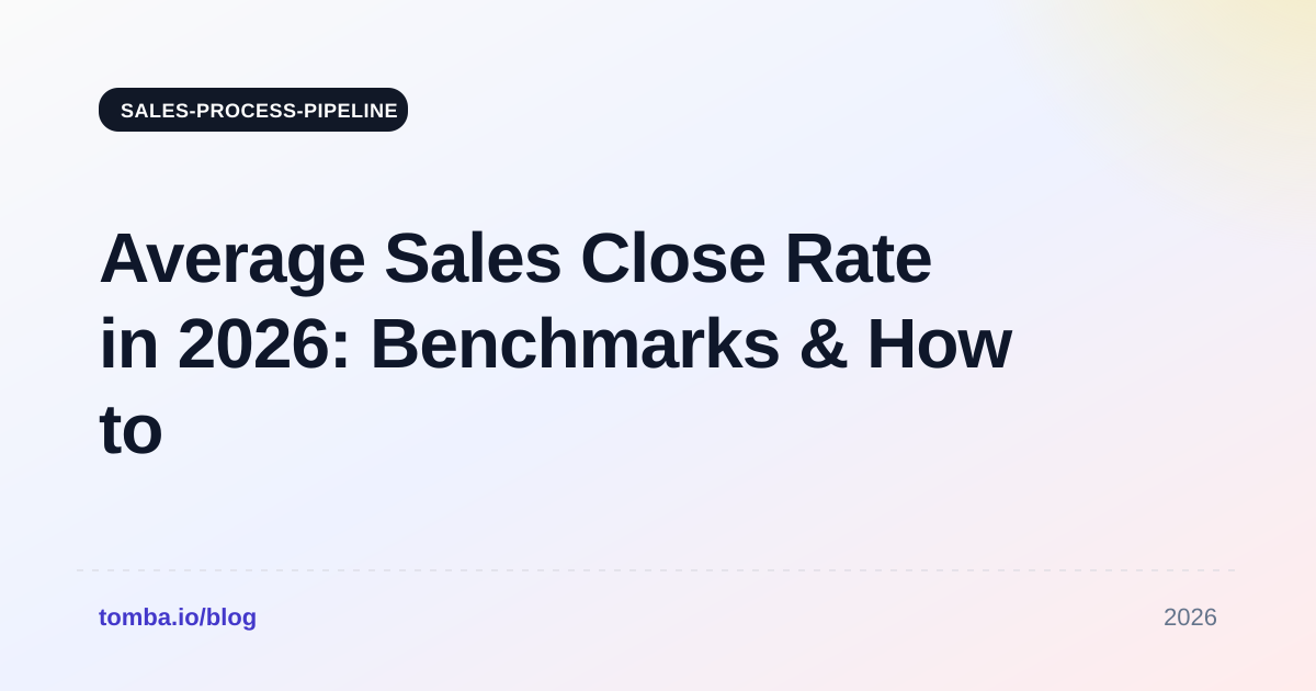 Average Sales Close Rate in 2026: Benchmarks & How to Beat Them