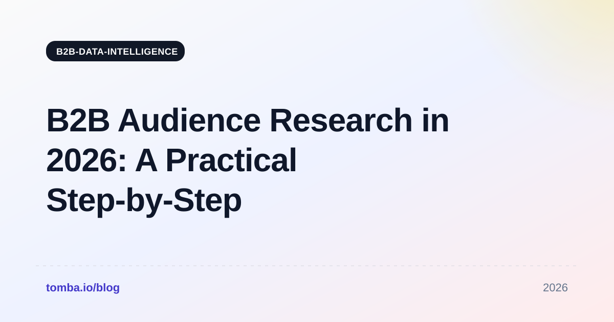 B2B Audience Research in 2026: A Practical Step-by-Step Guide