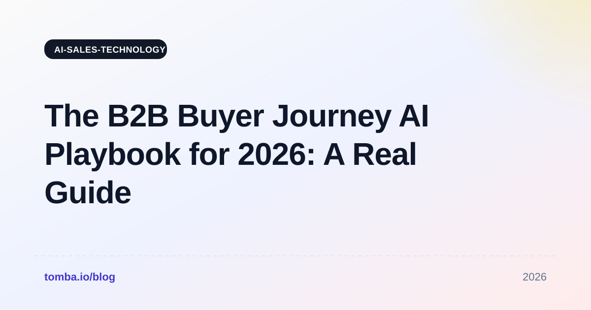 The B2B Buyer Journey AI Playbook for 2026: A Real Guide