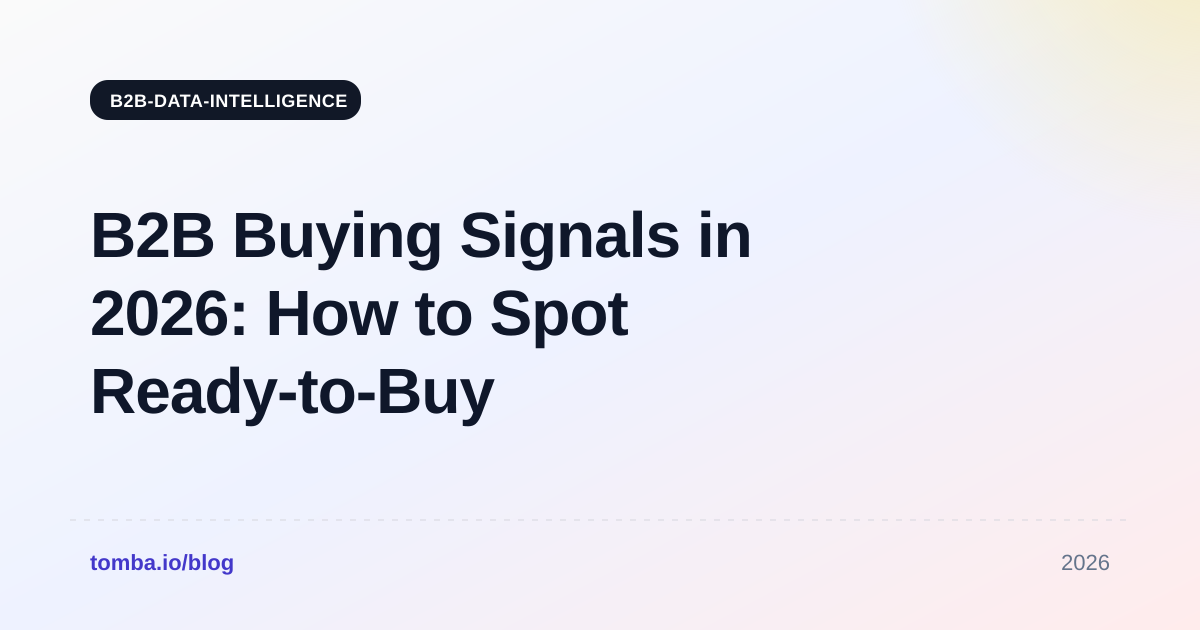 B2B Buying Signals in 2026: How to Spot Ready-to-Buy Leads