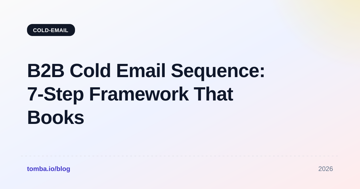 B2B Cold Email Sequence: 7-Step Framework That Books Meetings in 2026