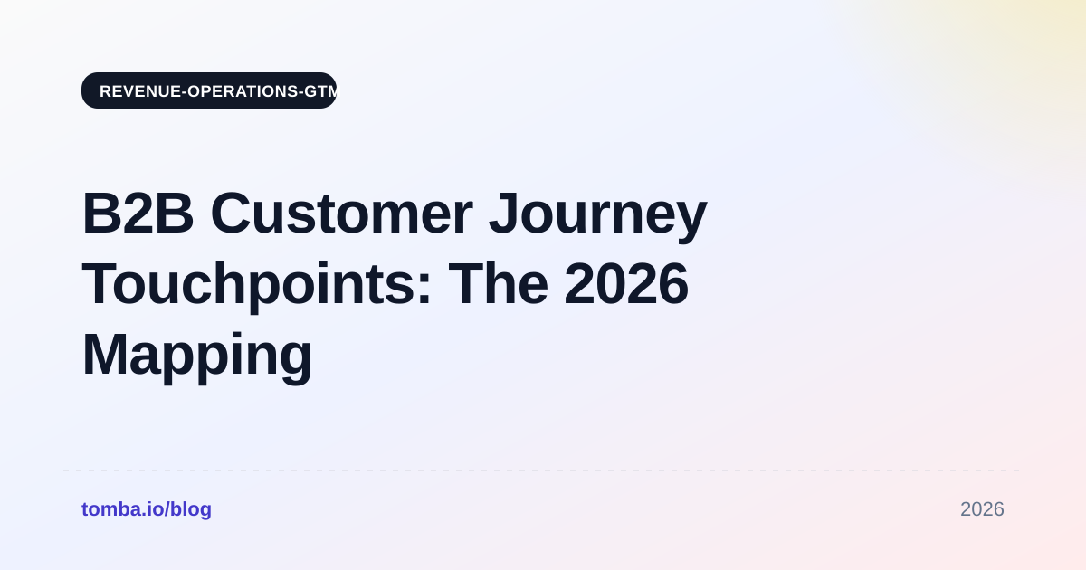 B2B Customer Journey Touchpoints: The 2026 Mapping Guide
