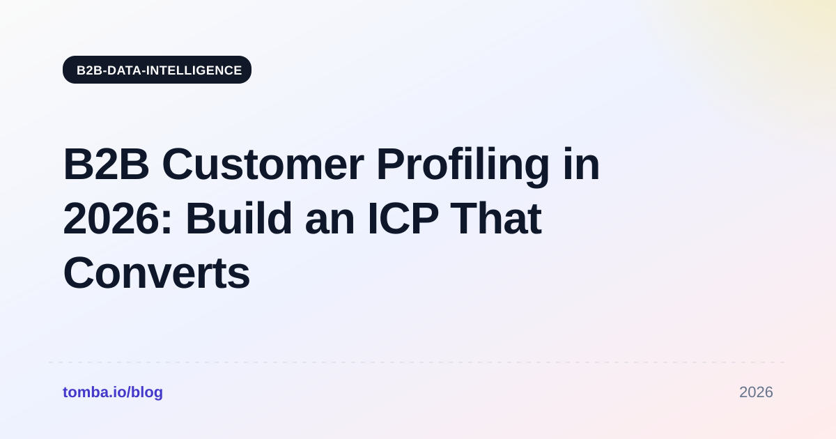 B2B Customer Profiling in 2026: Build an ICP That Converts