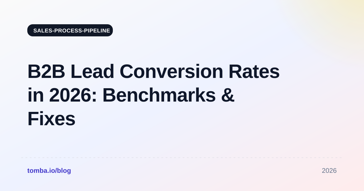 B2B Lead Conversion Rates in 2026: Benchmarks & Fixes