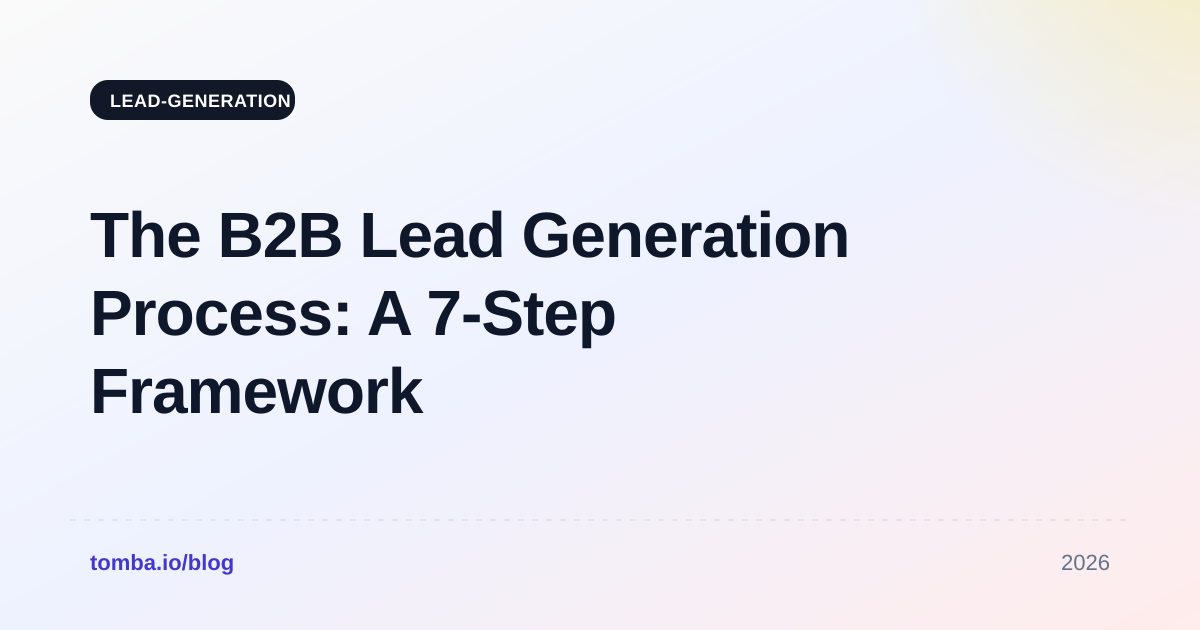The B2B Lead Generation Process: A 7-Step Framework for 2026