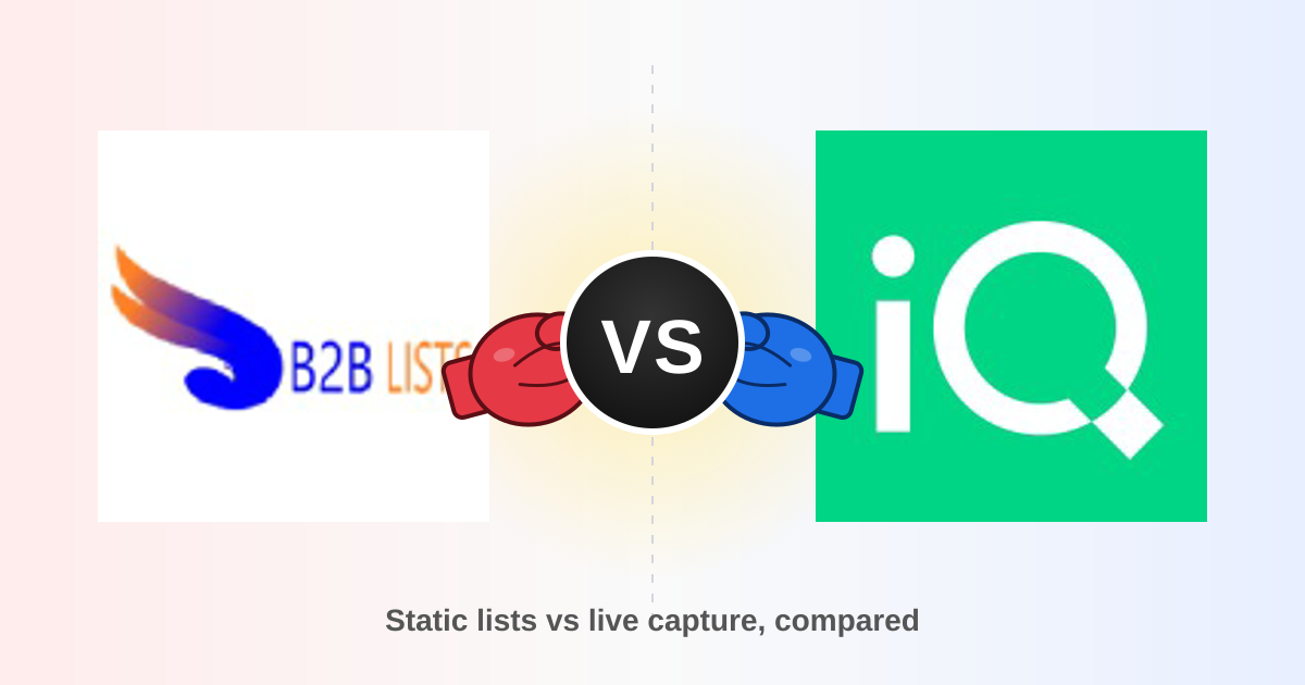 B2B Lists vs LeadIQ: Which Data Source Wins in 2026?