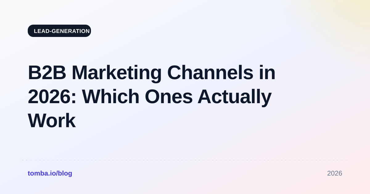 B2B Marketing Channels in 2026: Which Ones Actually Work