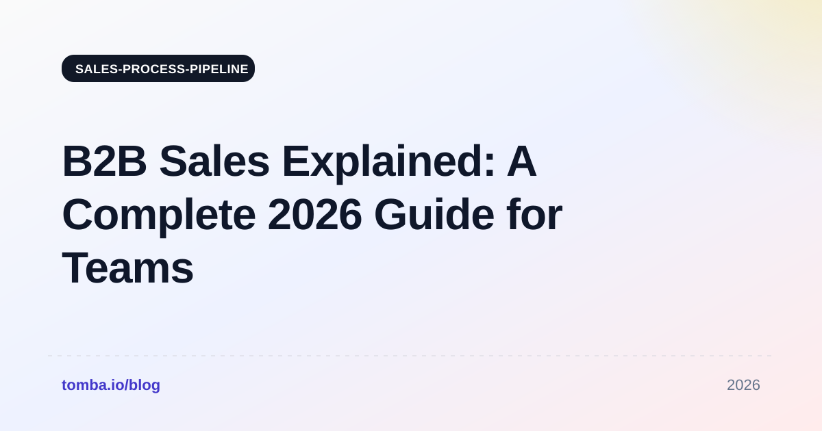 B2B Sales Explained: A Complete 2026 Guide for Teams