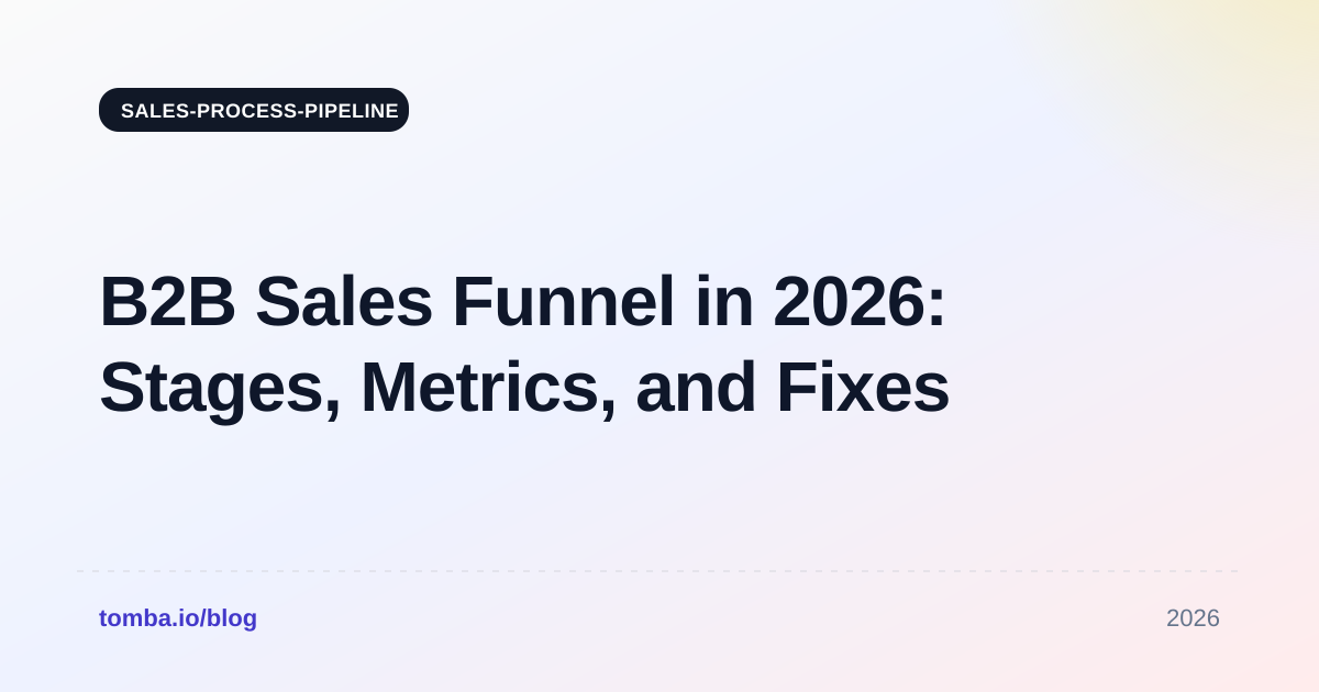 B2B Sales Funnel in 2026: Stages, Metrics, and Fixes