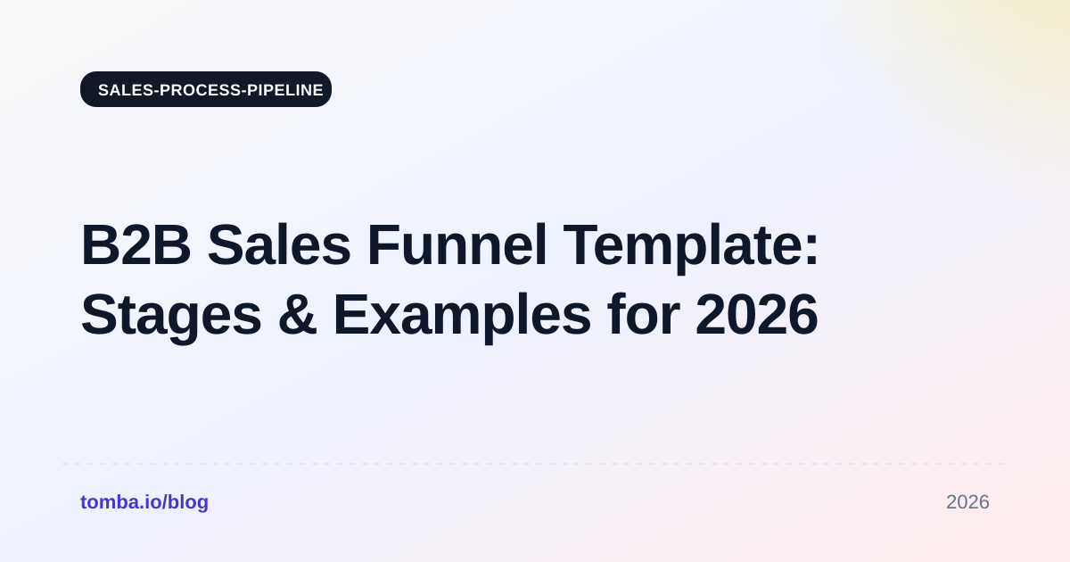 B2B Sales Funnel Template: Stages & Examples for 2026