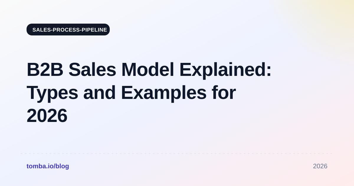 B2B Sales Model Explained: Types and Examples for 2026
