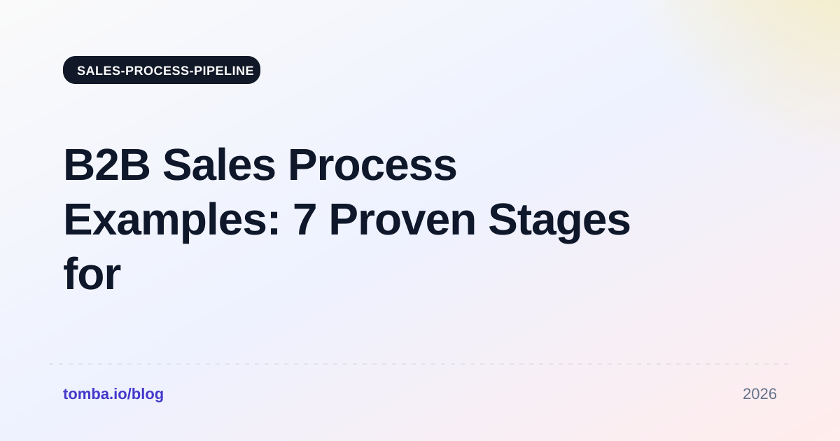 B2B Sales Process Examples: 7 Proven Stages for 2026