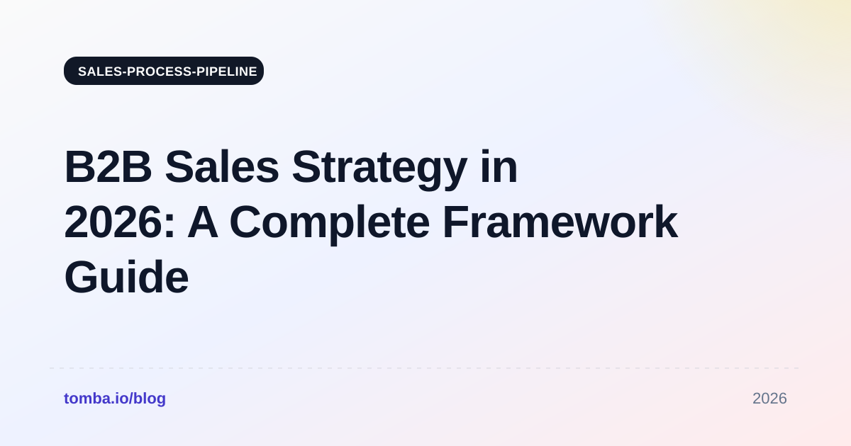 B2B Sales Strategy in 2026: A Complete Framework Guide