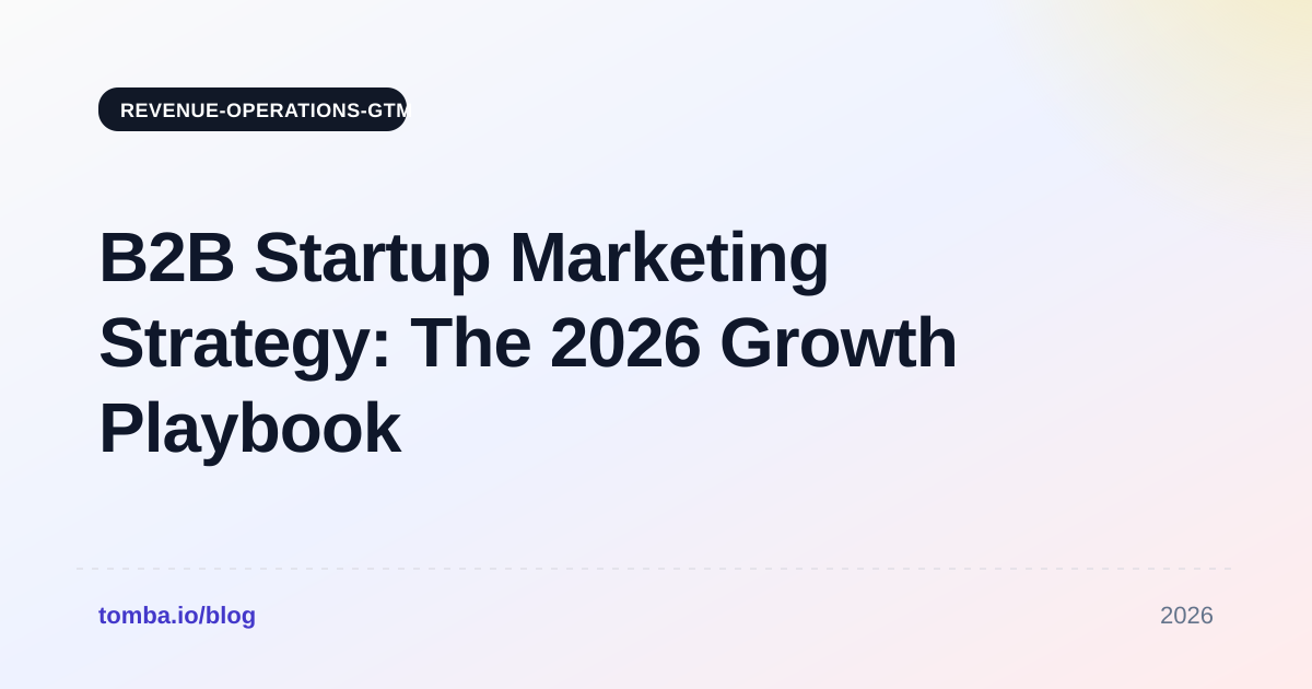 B2B Startup Marketing Strategy: The 2026 Growth Playbook