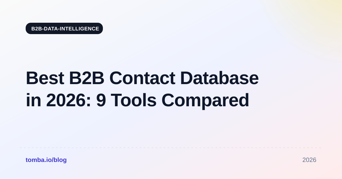 Best B2B Contact Database in 2026: 9 Tools Compared