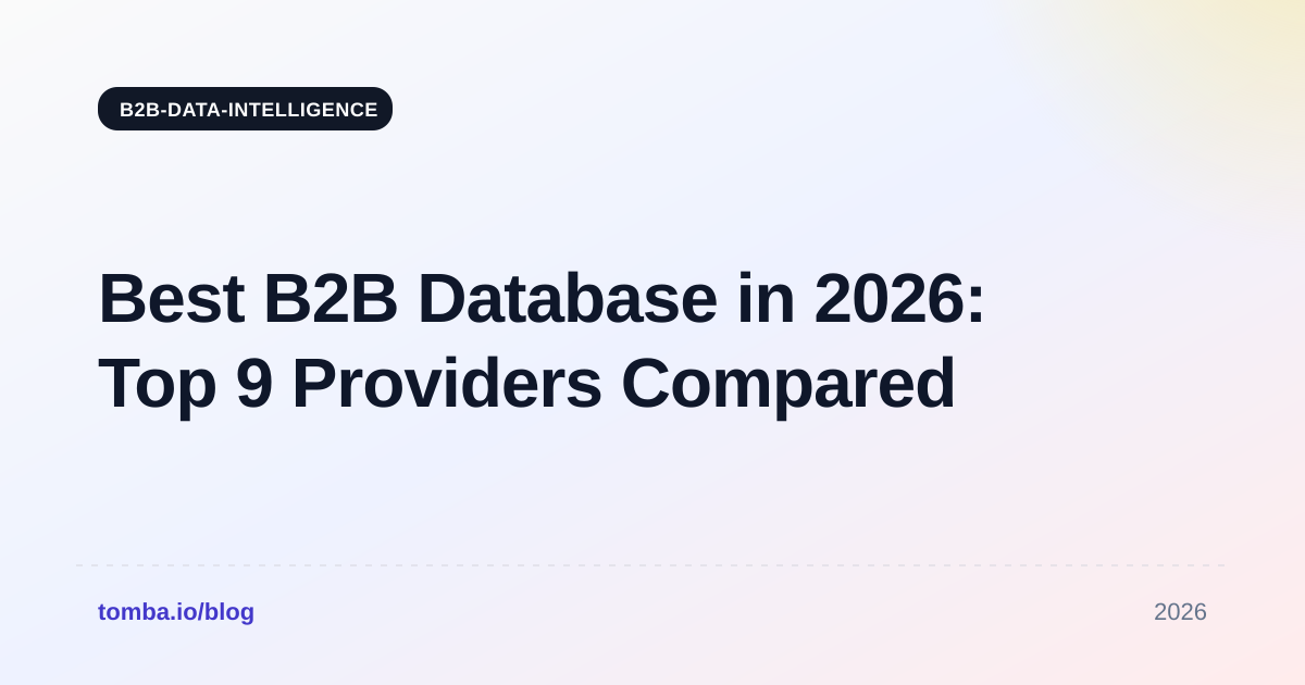 Best B2B Database in 2026: Top 9 Providers Compared