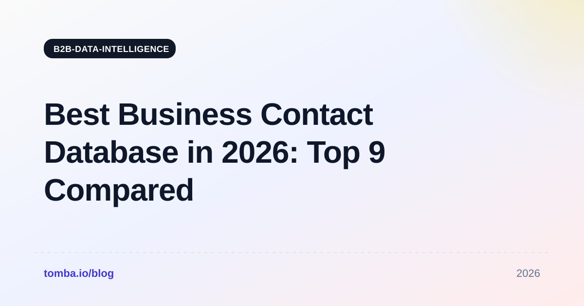 Best Business Contact Database in 2026: Top 9 Compared