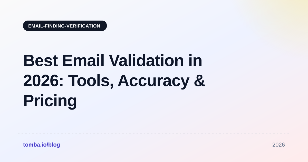 Best Email Validation in 2026: Tools, Accuracy & Pricing