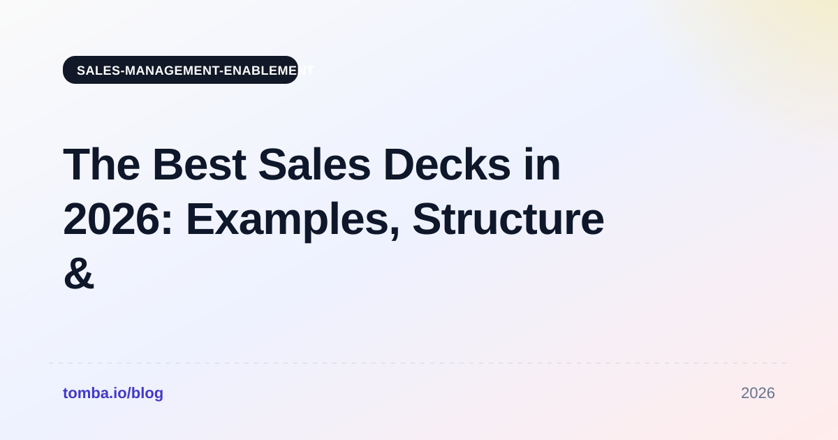 The Best Sales Decks in 2026: Examples, Structure & Templates
