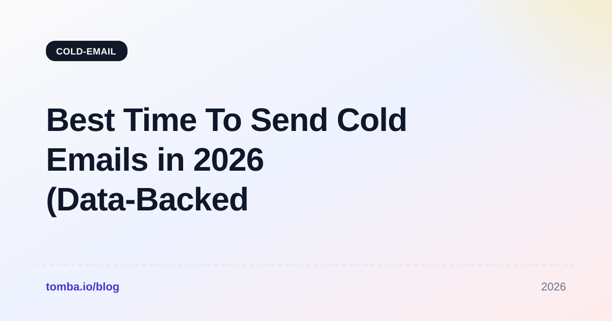Best Time To Send Cold Emails in 2026 (Data-Backed Guide)