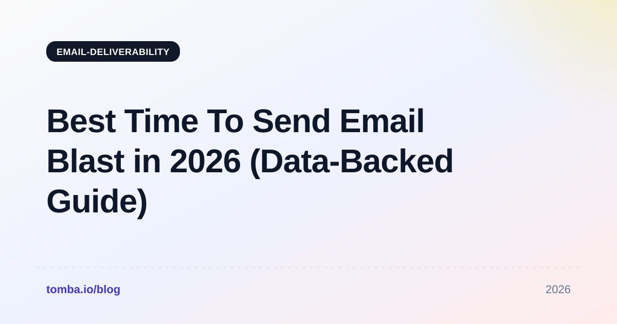 Best Time To Send Email Blast in 2026 (Data-Backed Guide)