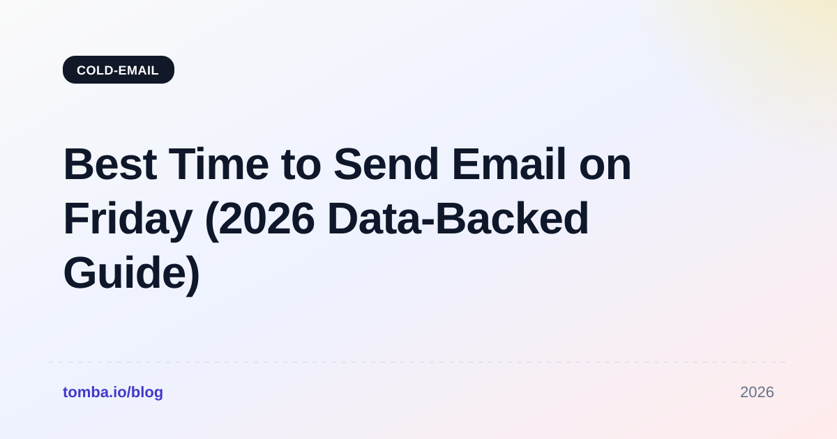Best Time to Send Email on Friday (2026 Data-Backed Guide)