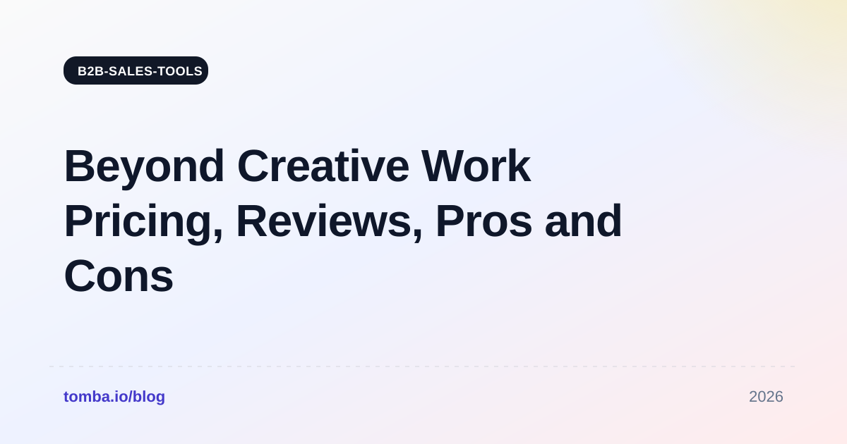 Beyond Creative Work Pricing, Reviews, Pros and Cons (2026)