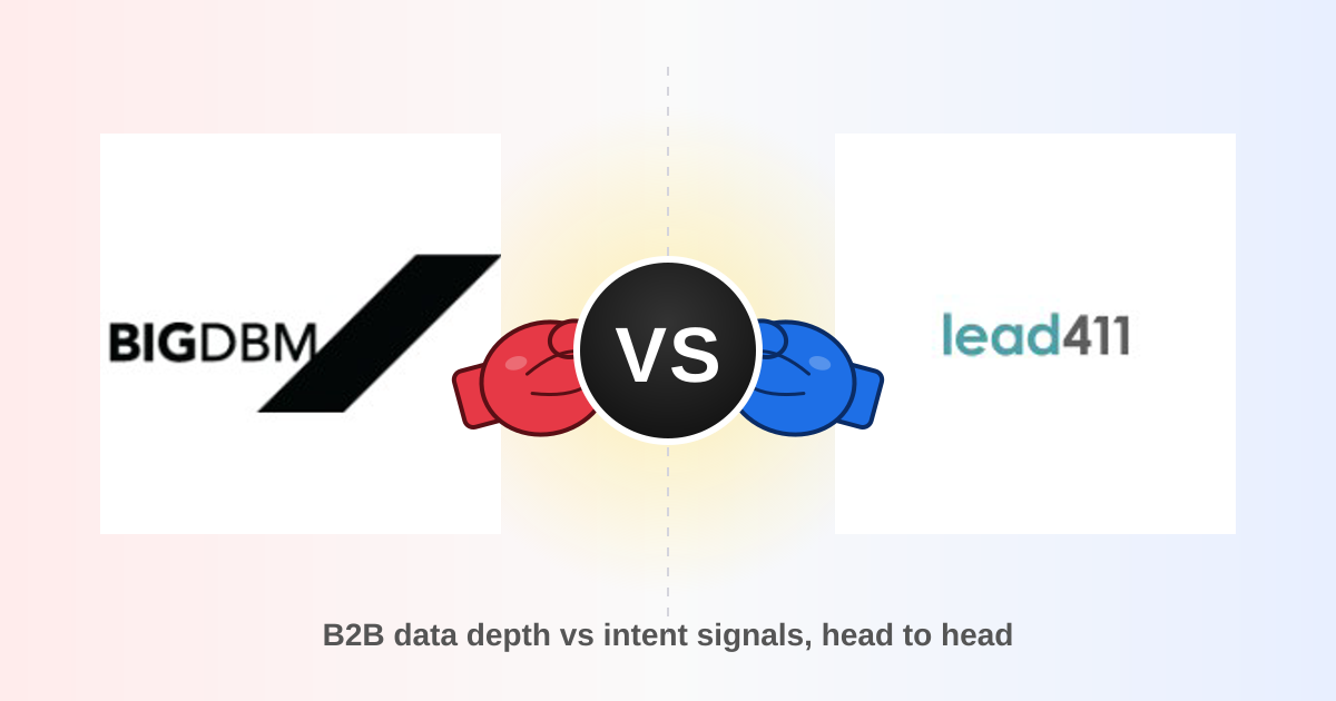 BigDBM vs Lead411 2026: B2B Data Provider Comparison