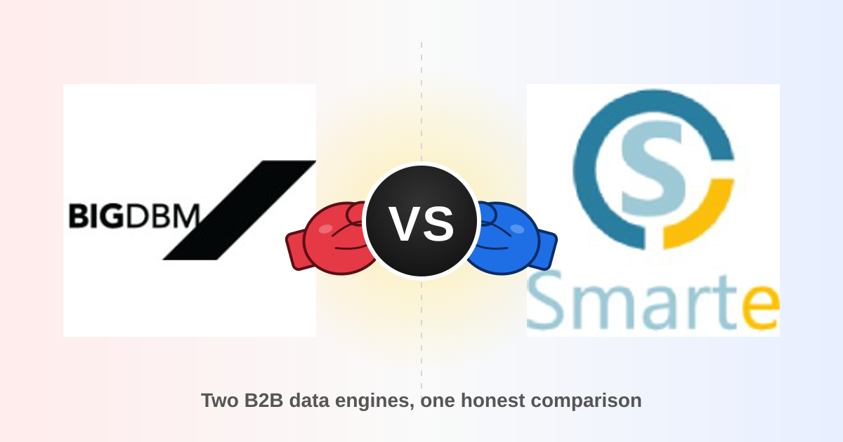 BigDBM vs SMARTe 2026: Which B2B Data Provider Wins?