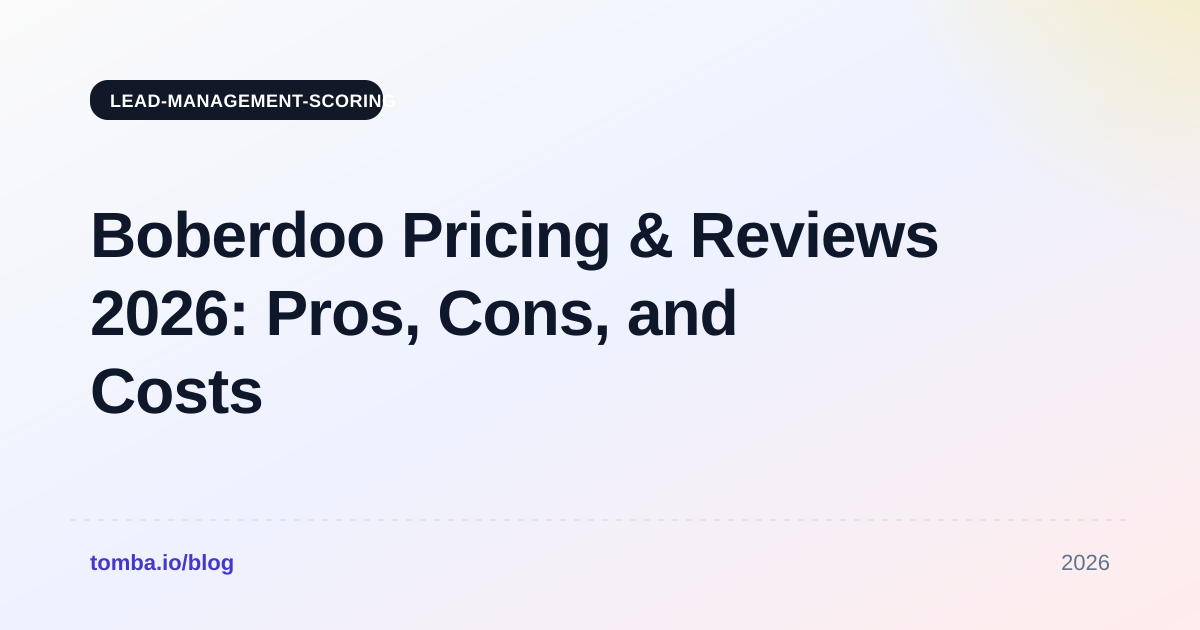 Boberdoo Pricing & Reviews 2026: Pros, Cons, and Costs