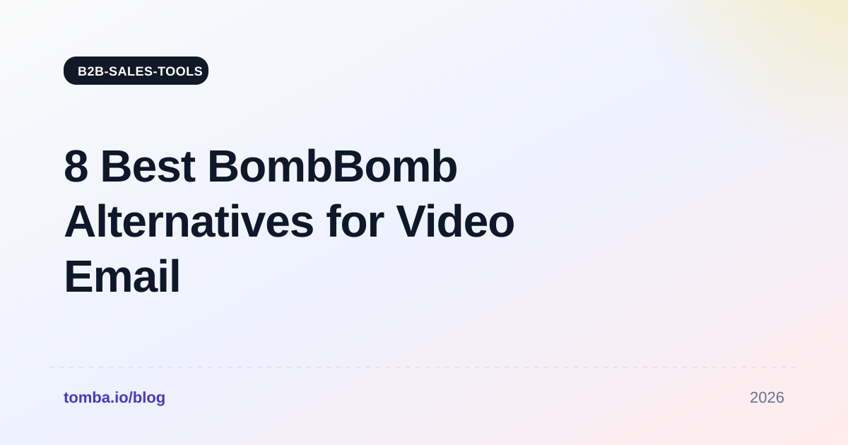 8 Best BombBomb Alternatives for Video Email in 2026