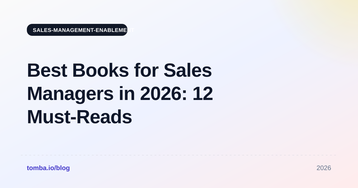 Best Books for Sales Managers in 2026: 12 Must-Reads