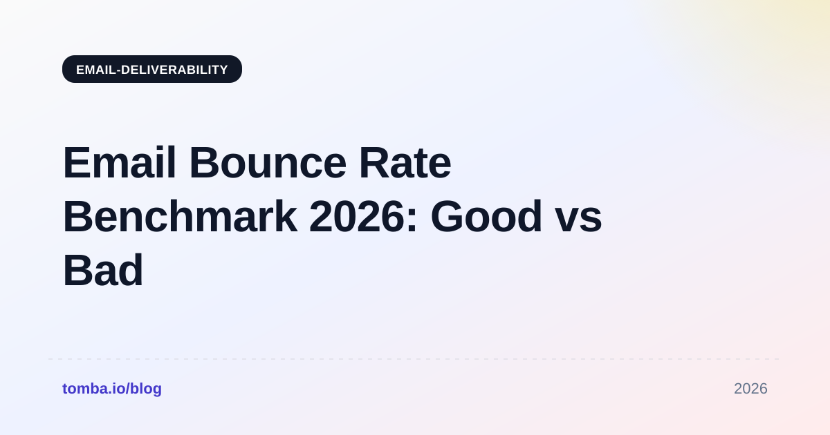 Email Bounce Rate Benchmark 2026: Good vs Bad Rates