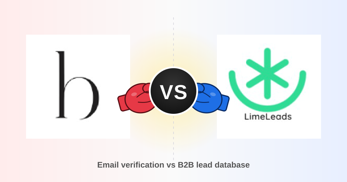 Bounceless vs Limeleads 2026: Verifier vs Lead Database