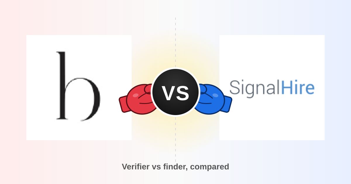 Bounceless vs SignalHire 2026: Verifier or Finder?