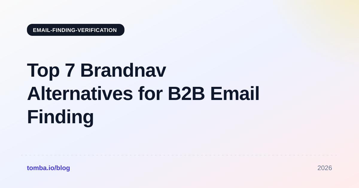 Top 7 Brandnav Alternatives for B2B Email Finding (2026)