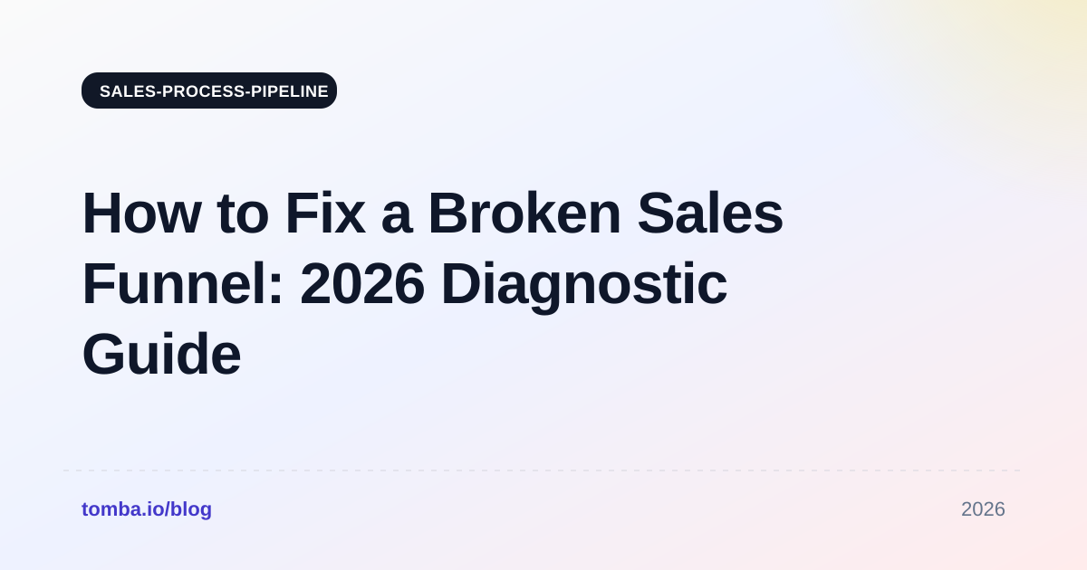 How to Fix a Broken Sales Funnel: 2026 Diagnostic Guide