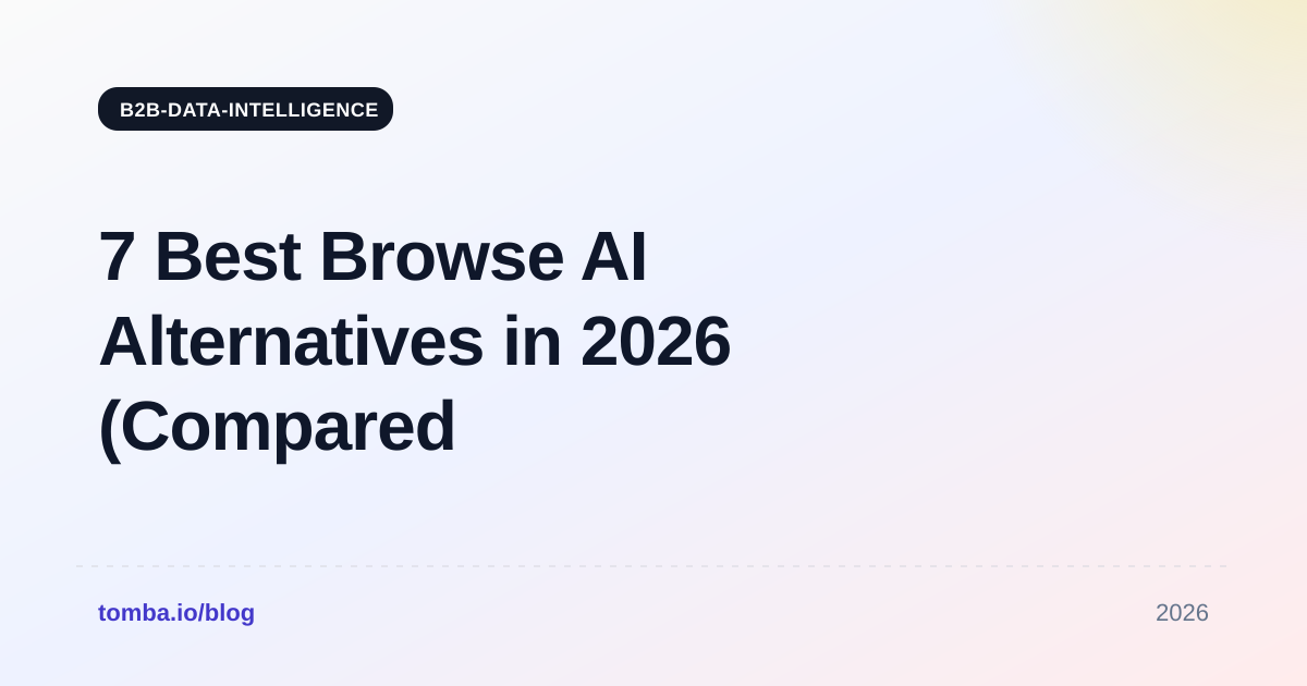 7 Best Browse AI Alternatives in 2026 (Compared & Ranked)
