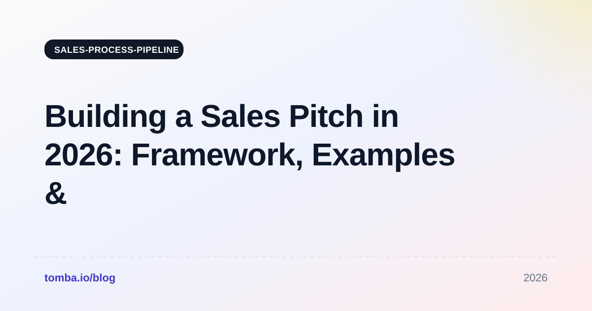 Building a Sales Pitch in 2026: Framework, Examples & Tips