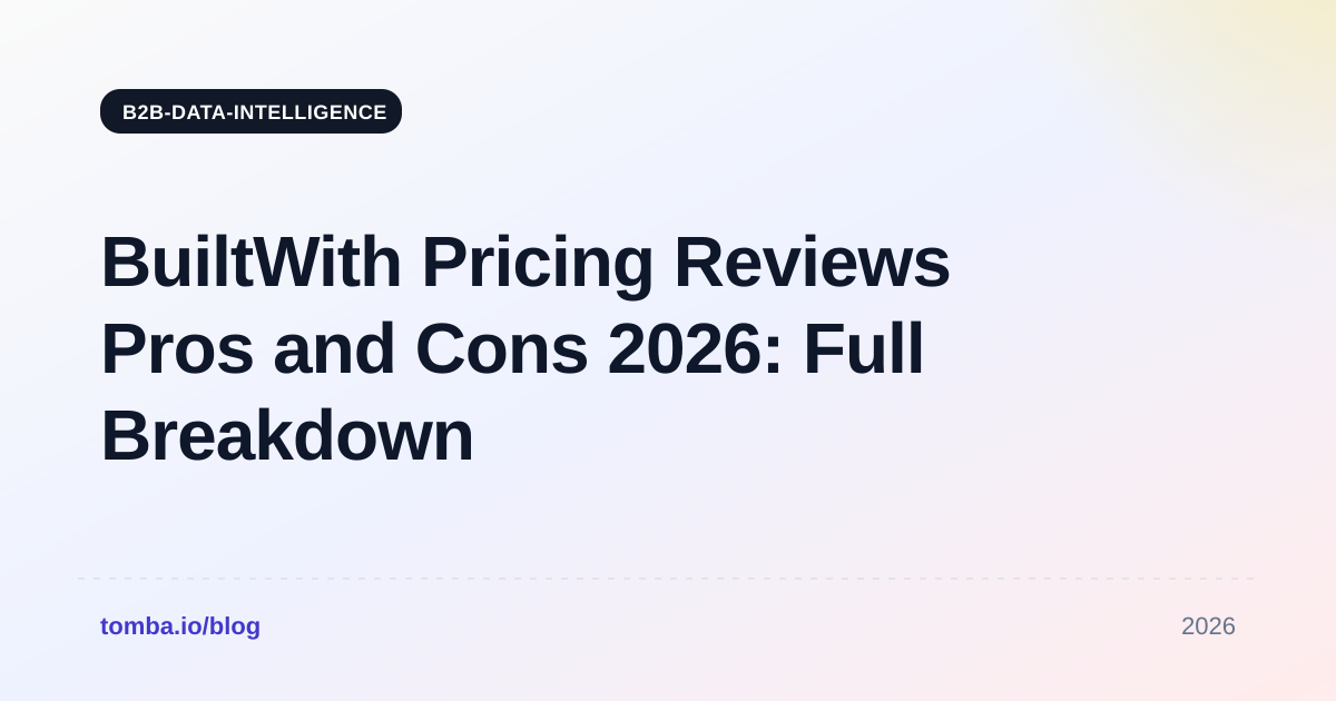 BuiltWith Pricing Reviews Pros and Cons 2026: Full Breakdown