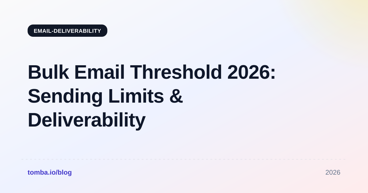Bulk Email Threshold 2026: Sending Limits & Deliverability