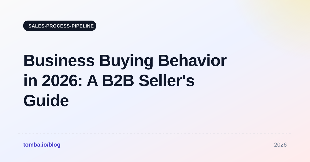 Business Buying Behavior in 2026: A B2B Seller's Guide