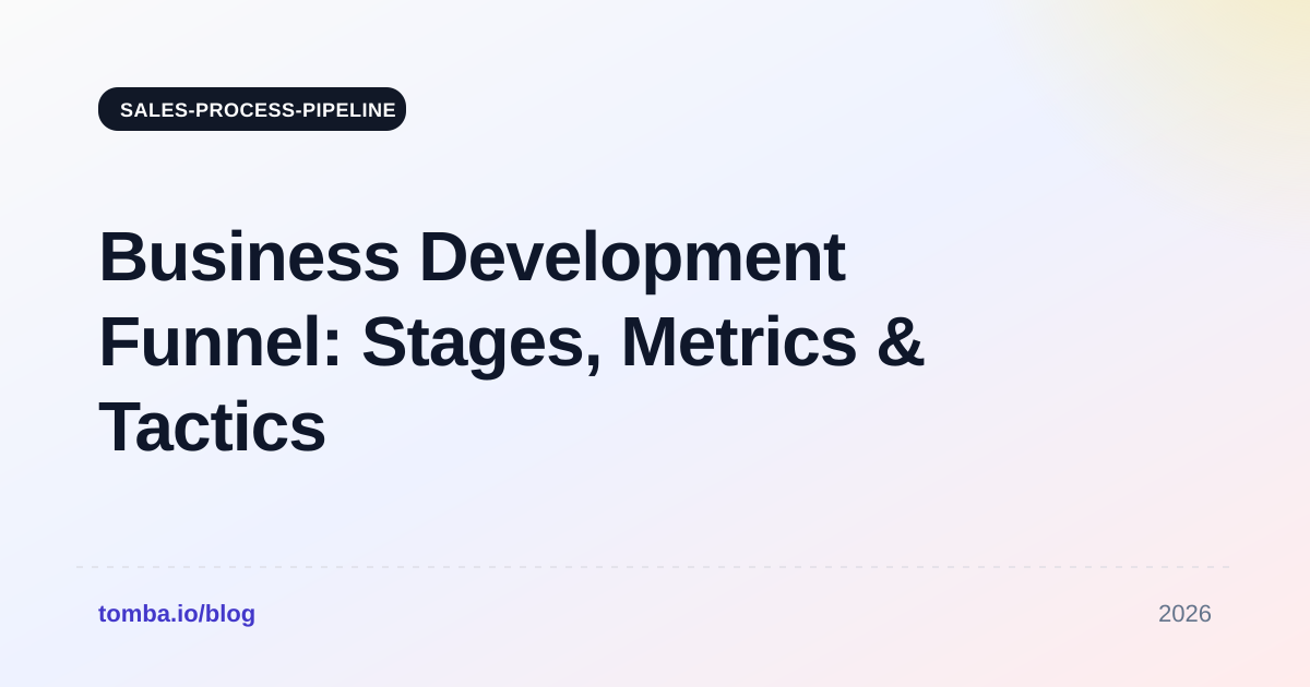 Business Development Funnel: Stages, Metrics & Tactics 2026