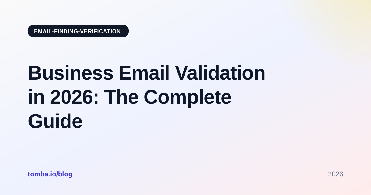Business Email Validation in 2026: The Complete Guide