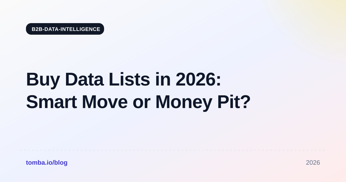 Buy Data Lists in 2026: Smart Move or Money Pit?