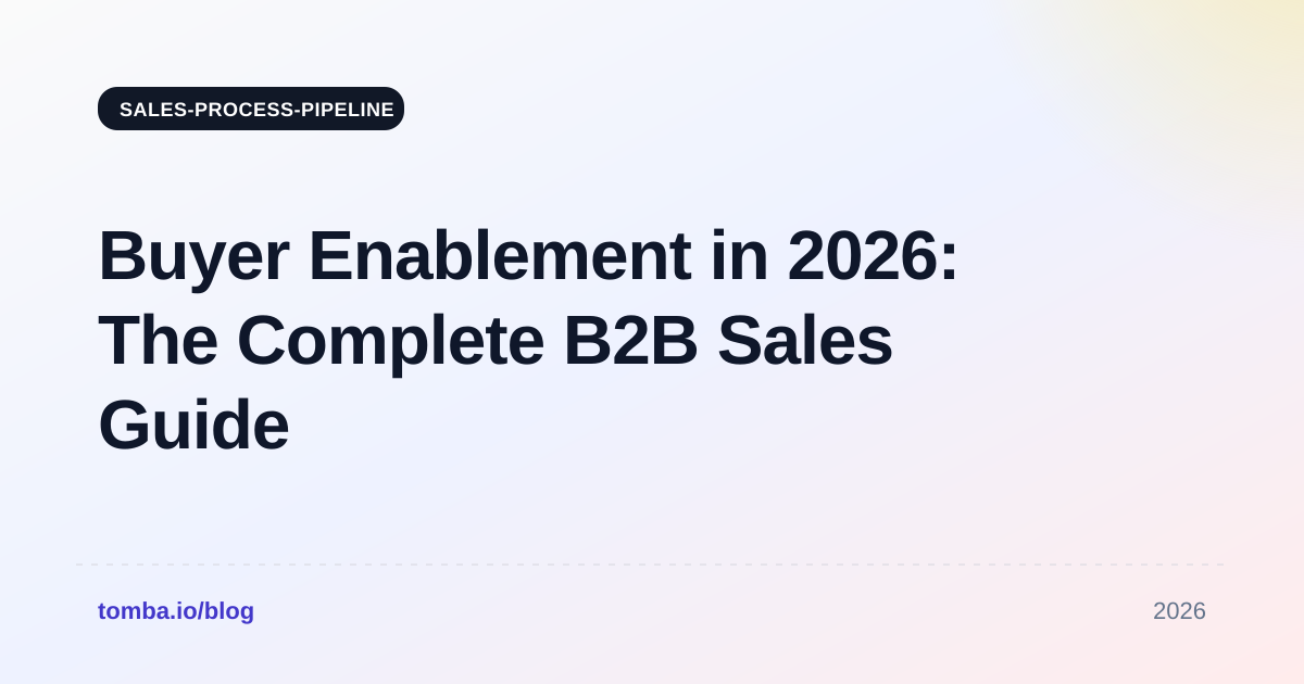 Buyer Enablement in 2026: The Complete B2B Sales Guide