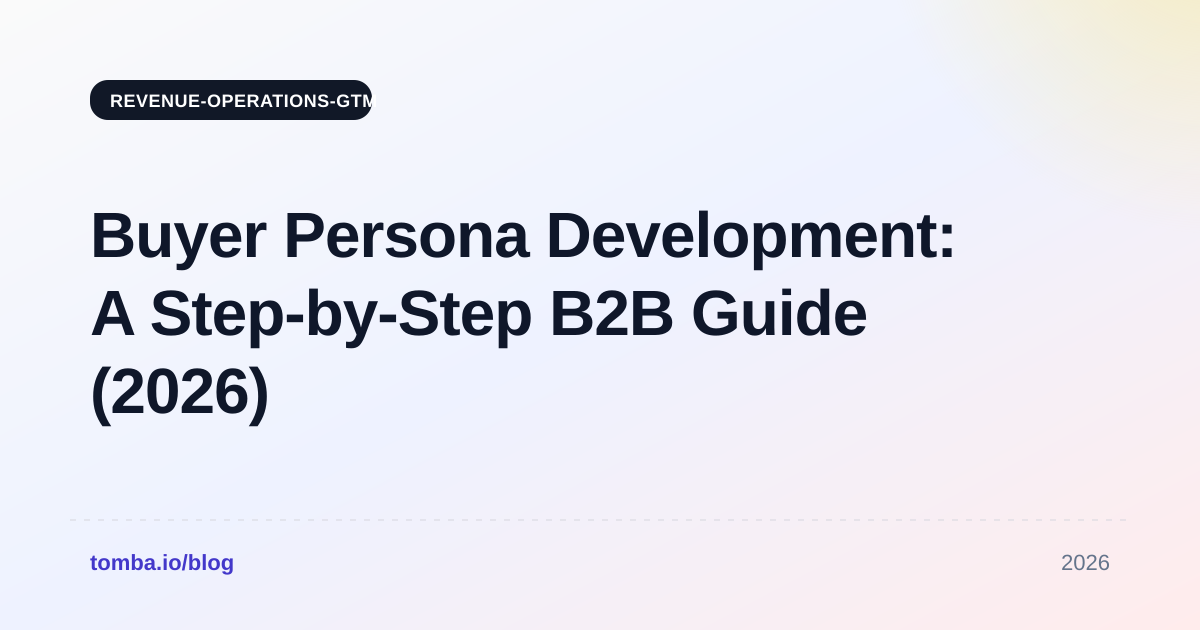 Buyer Persona Development: A Step-by-Step B2B Guide (2026)