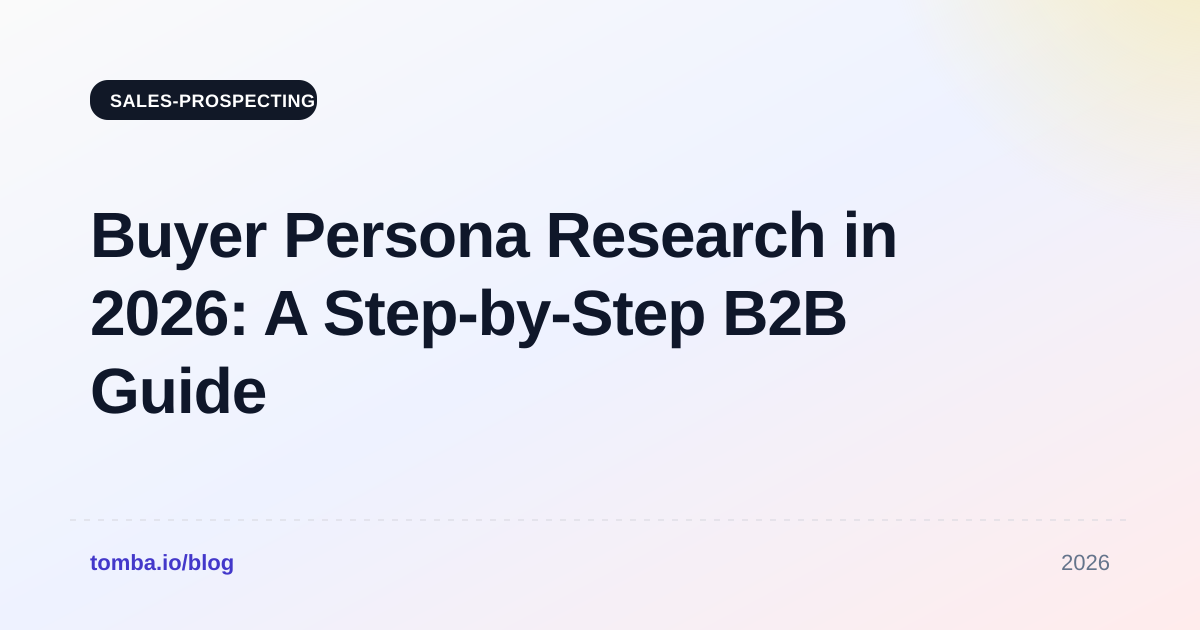 Buyer Persona Research in 2026: A Step-by-Step B2B Guide