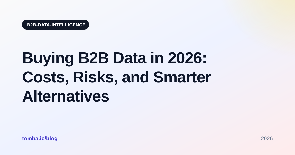 Buying B2B Data in 2026: Costs, Risks, and Smarter Alternatives